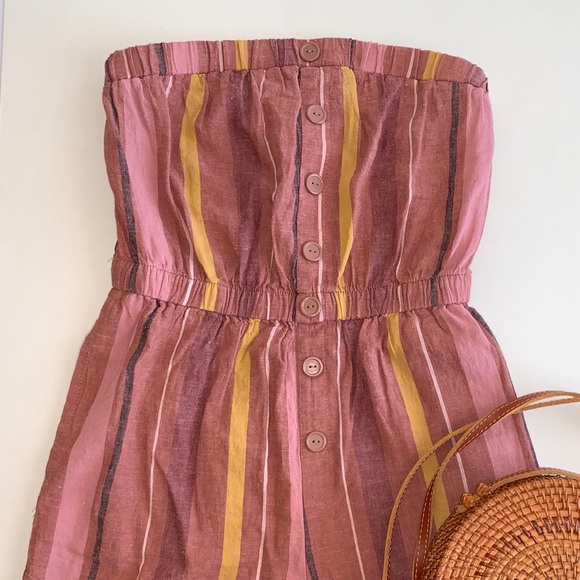 🌸 3/$10 Urban Outfitters Vertical Striped Romper - Picture 3 of 7